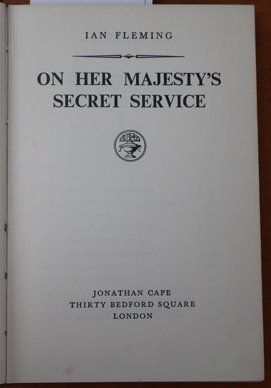 Fleming, Ian - On Her Majestys Secret Service, 1st edition, with unclipped d.j., with 2 inch tear to spine